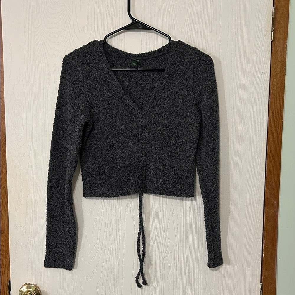 WILD FABLE Charcoal Gray Knit Cardigan